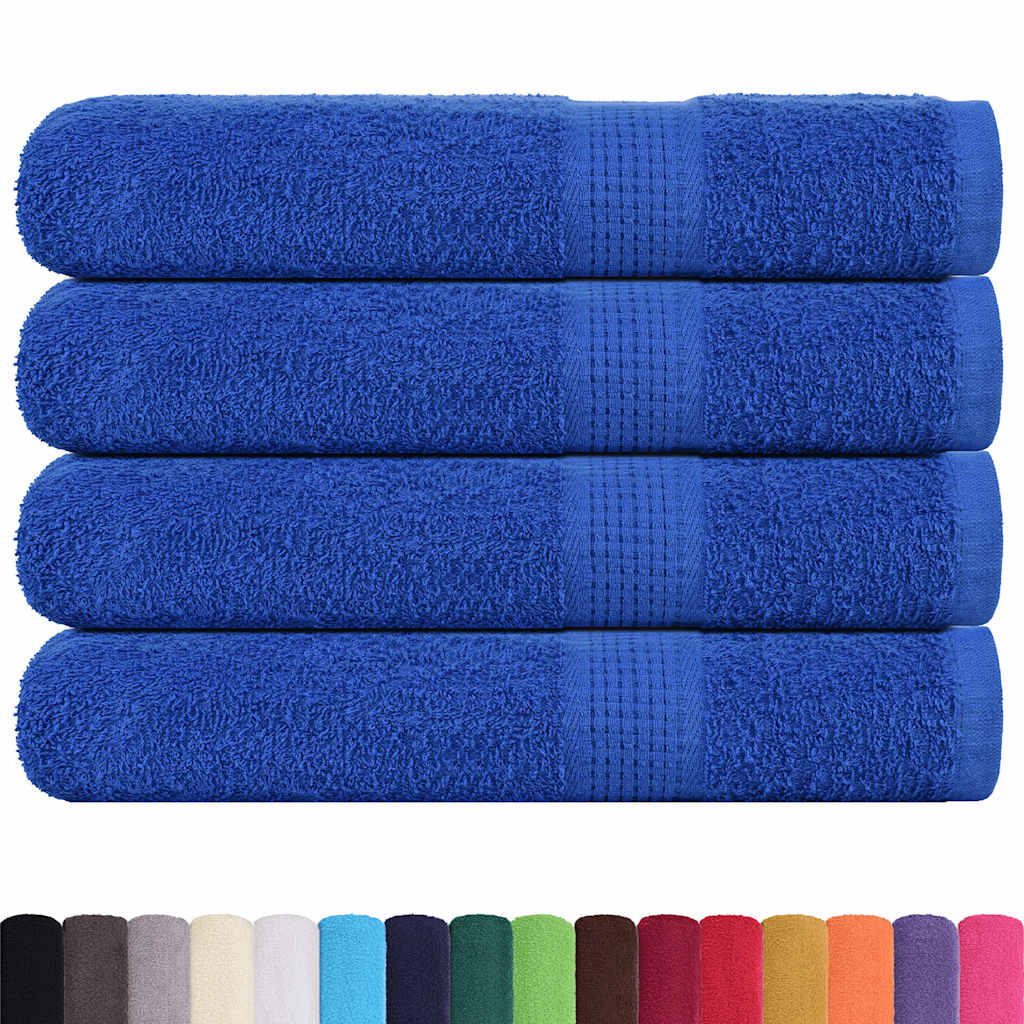 Vidaxx serviettes de sauna 4 pcs 80x200 cm 360 g m² 100% coton bleu