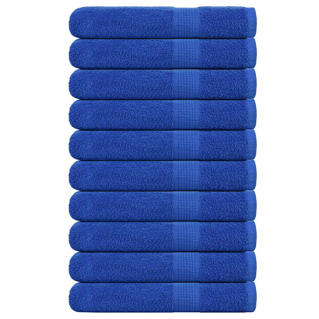 Vidaxx serviettes 10 pcs 100x200 cm 360 g m² 100% coton bleu