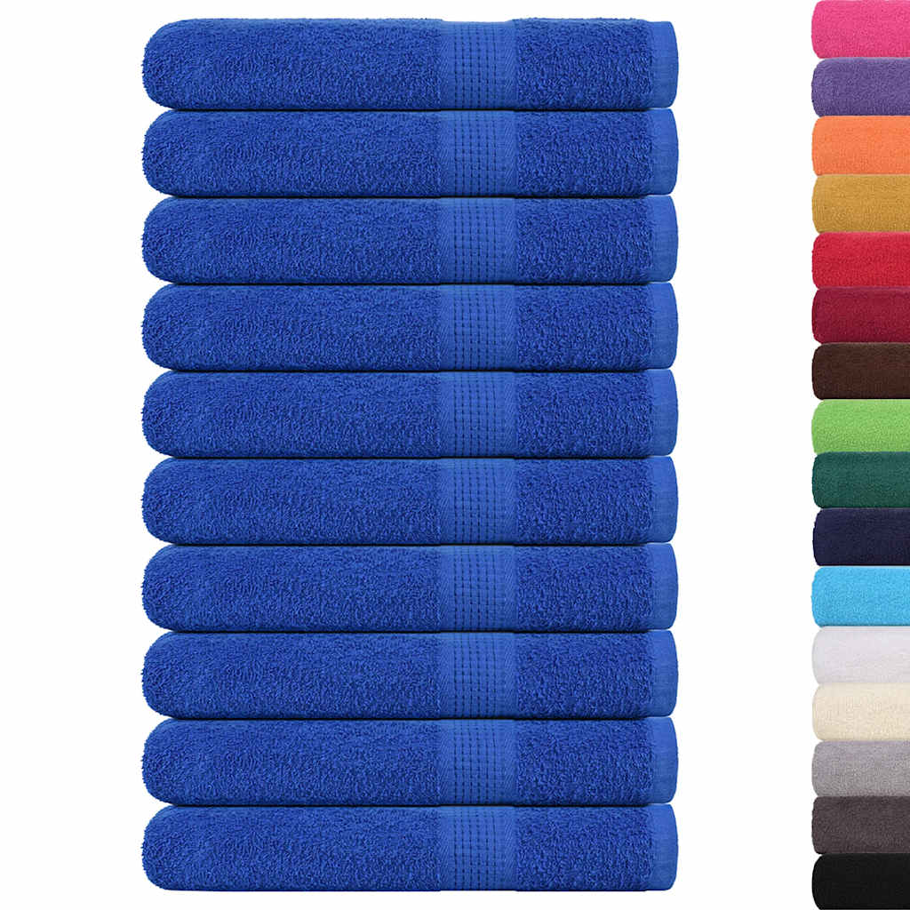 Vidaxx serviettes 10 pcs 100x200 cm 360 g m² 100% coton bleu