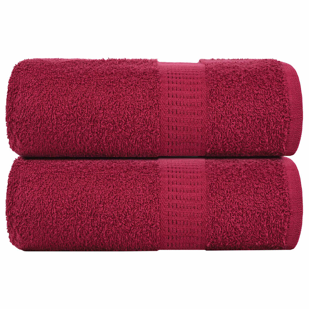 Vidaxx débarbouillettes 2 pièces grenouille bordeaux 30x30 cm 100% coton