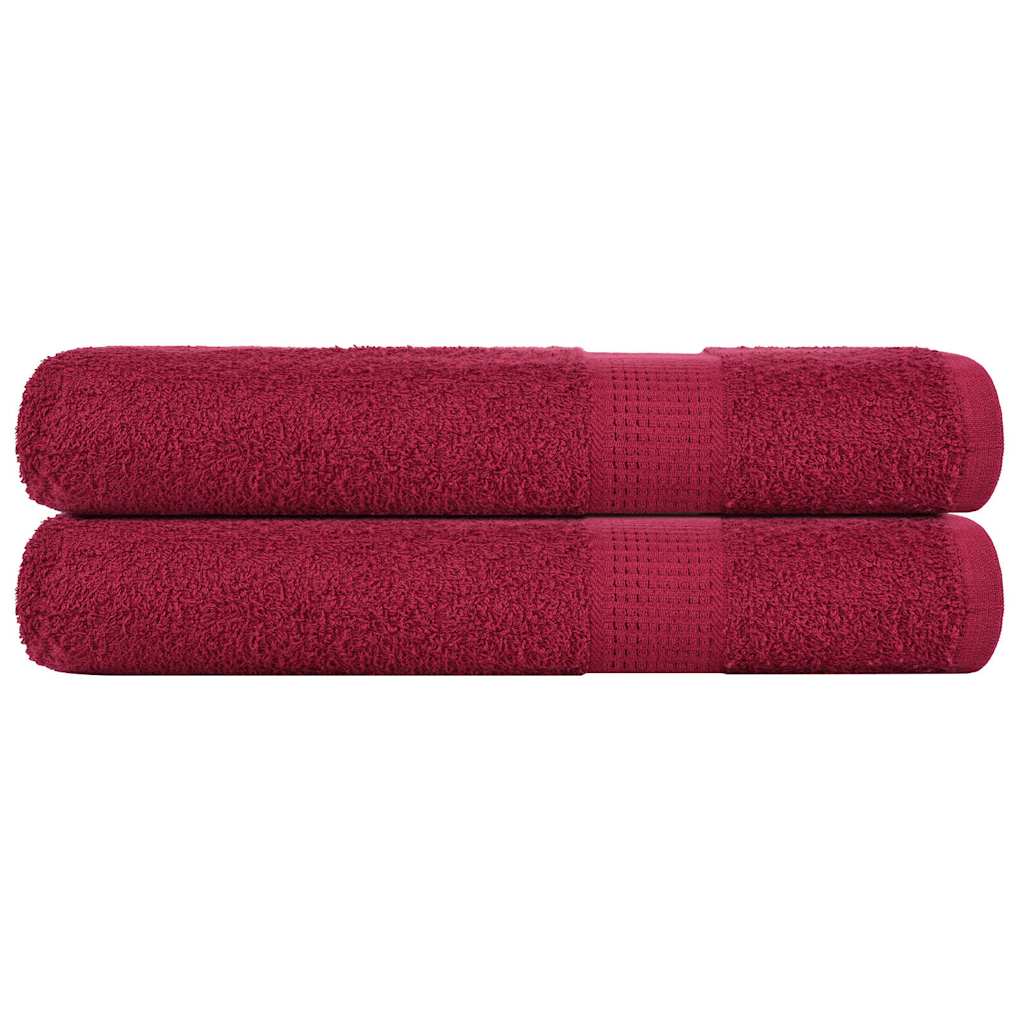 Vidaxx serviettes de sauna 2 pcs 80x200 cm 360g m² 100% coton rouge bordeaux