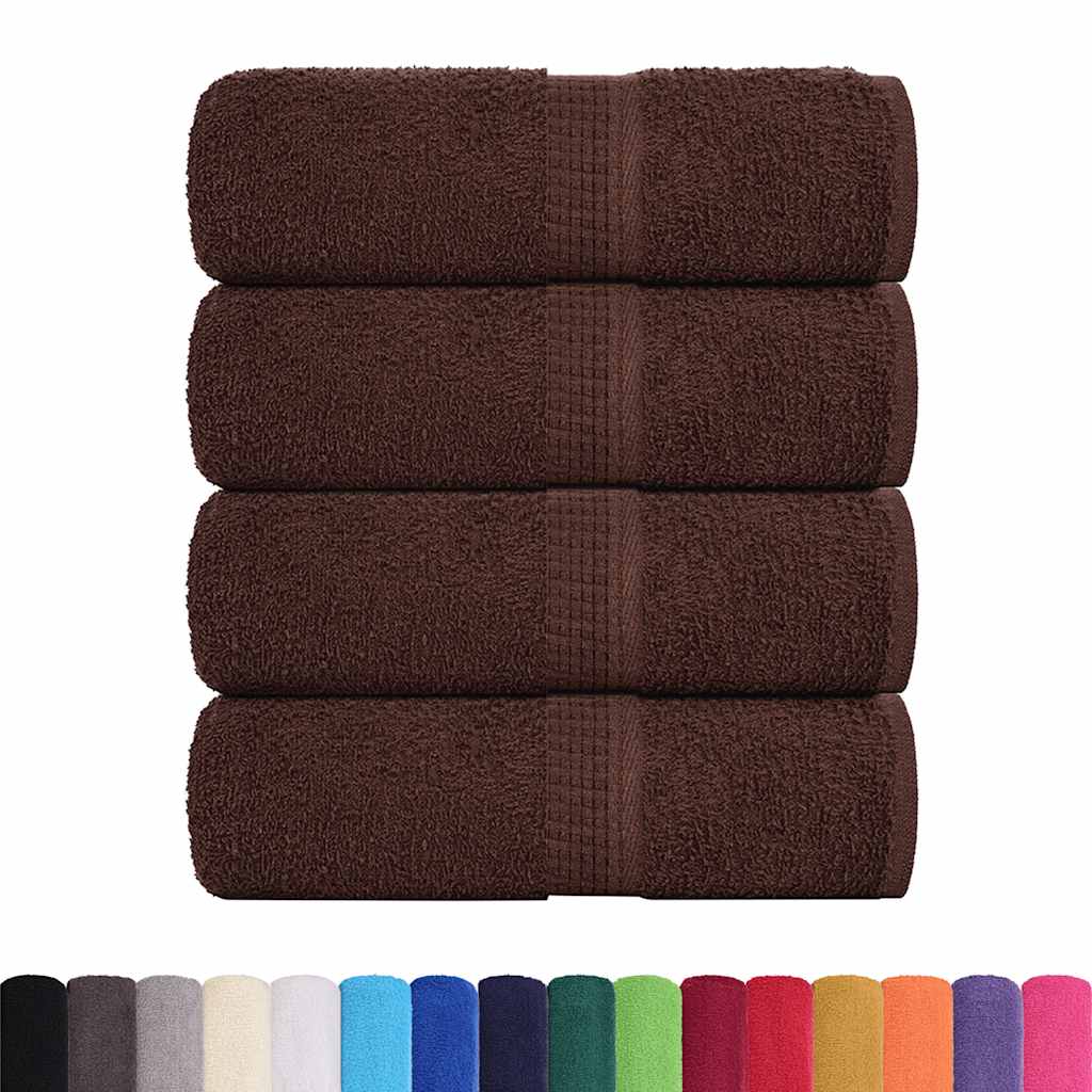 Vidaxx débarbouillettes 4 pièces grenouille marron 30x30 cm 100% coton