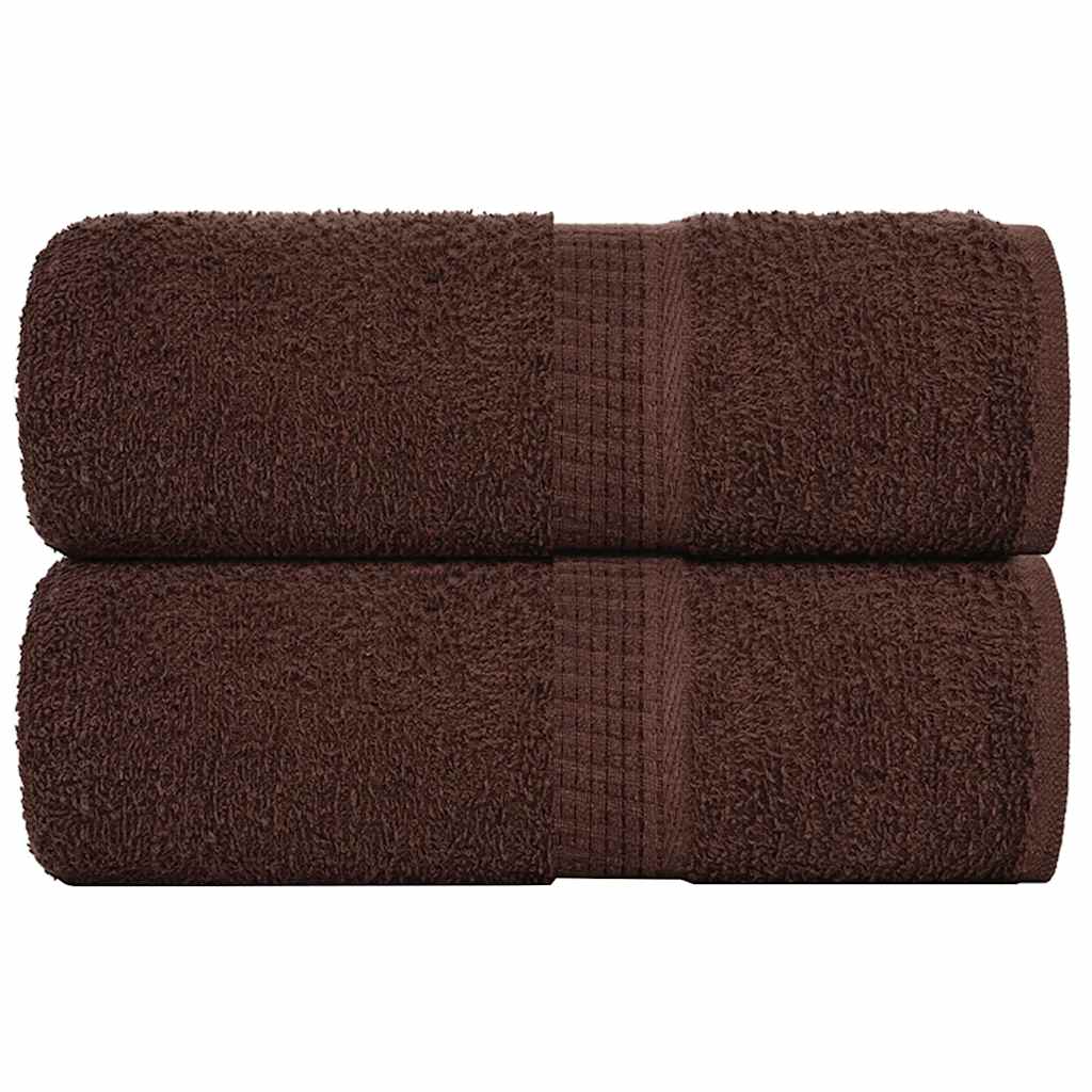 Vidaxx serviettes invités 2 pcs 30x50 cm 360 g m² 100% coton marron