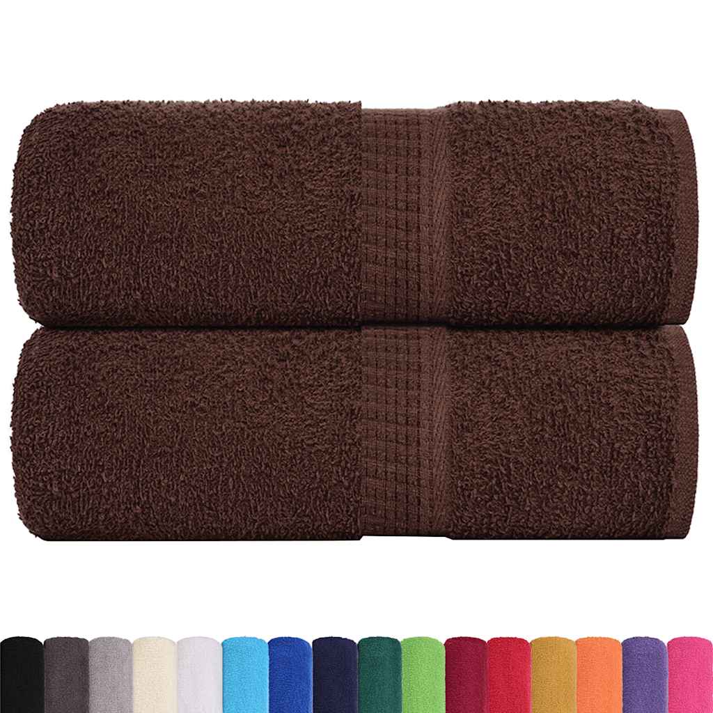 Vidaxx serviettes invités 2 pcs 30x50 cm 360 g m² 100% coton marron