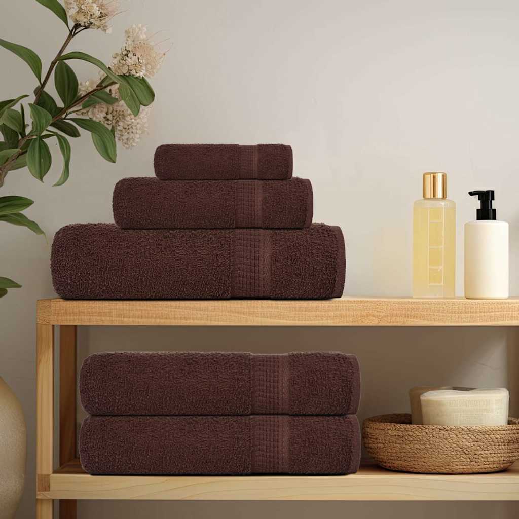 VidaXL serviettes invités 10 pcs 30x50 cm 360 g m² 100% coton marron