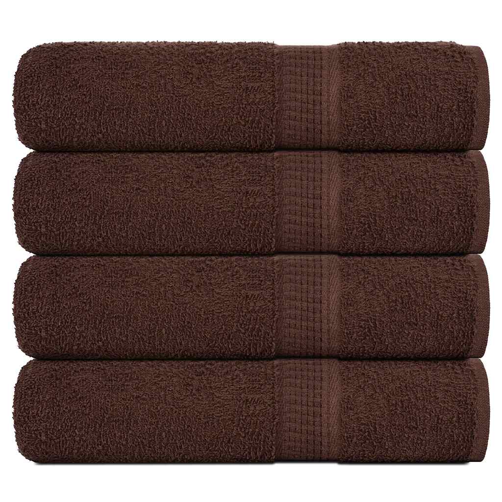 Vidaxx serviettes 4 pcs 50x100 cm 360 g m² 100% coton marron
