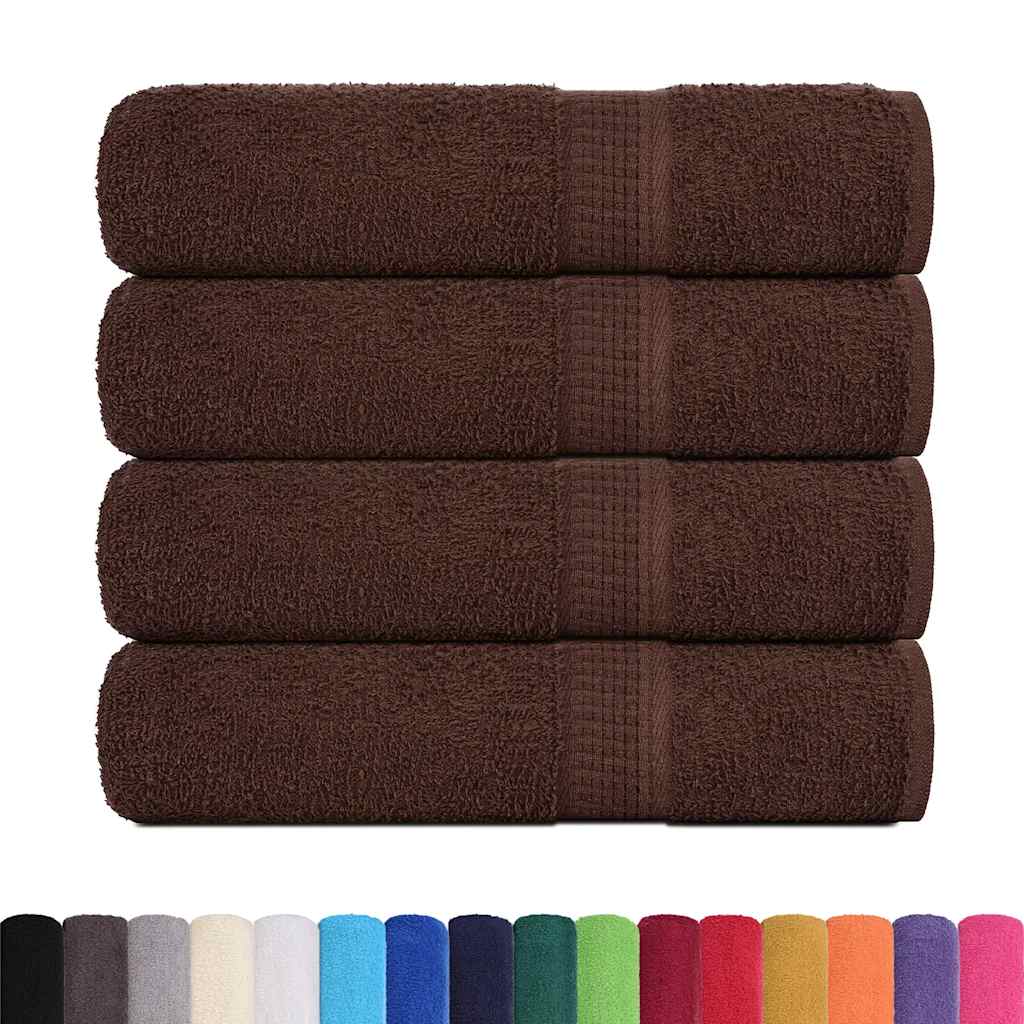 Vidaxx serviettes 4 pcs 50x100 cm 360 g m² 100% coton marron