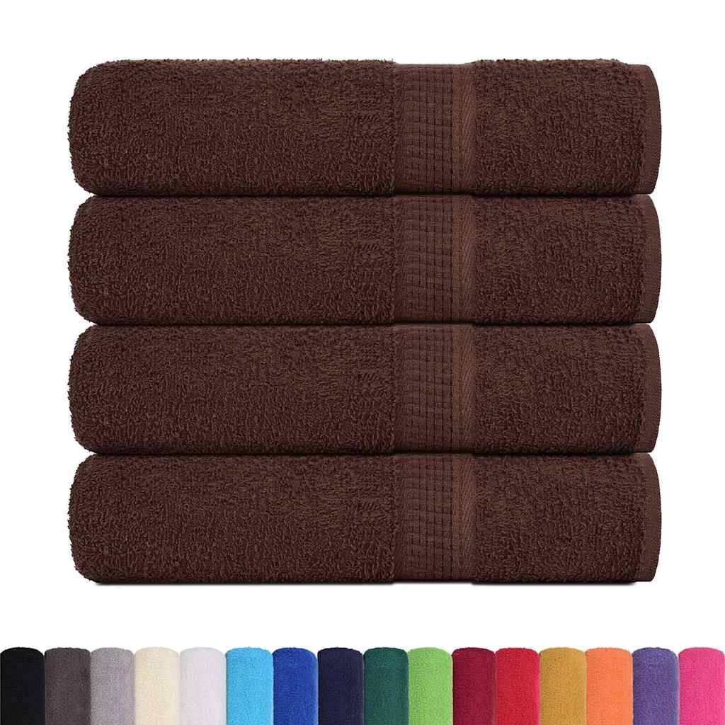 Vidaxx serviettes de douche 4 pcs 70x140 cm 360 g m² 100% coton marron
