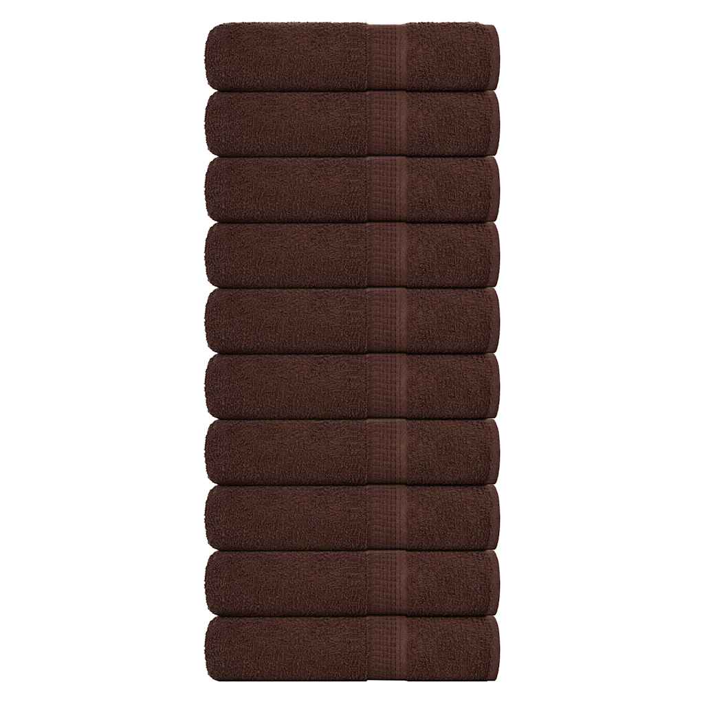 Vidaxx serviettes de douche 10 pcs 70x140 cm 360 g m² 100% coton marron