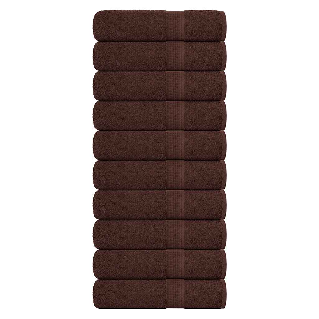 Vidaxx serviettes de bain 10 pcs 100x150 cm 360 g m² 100% coton marron