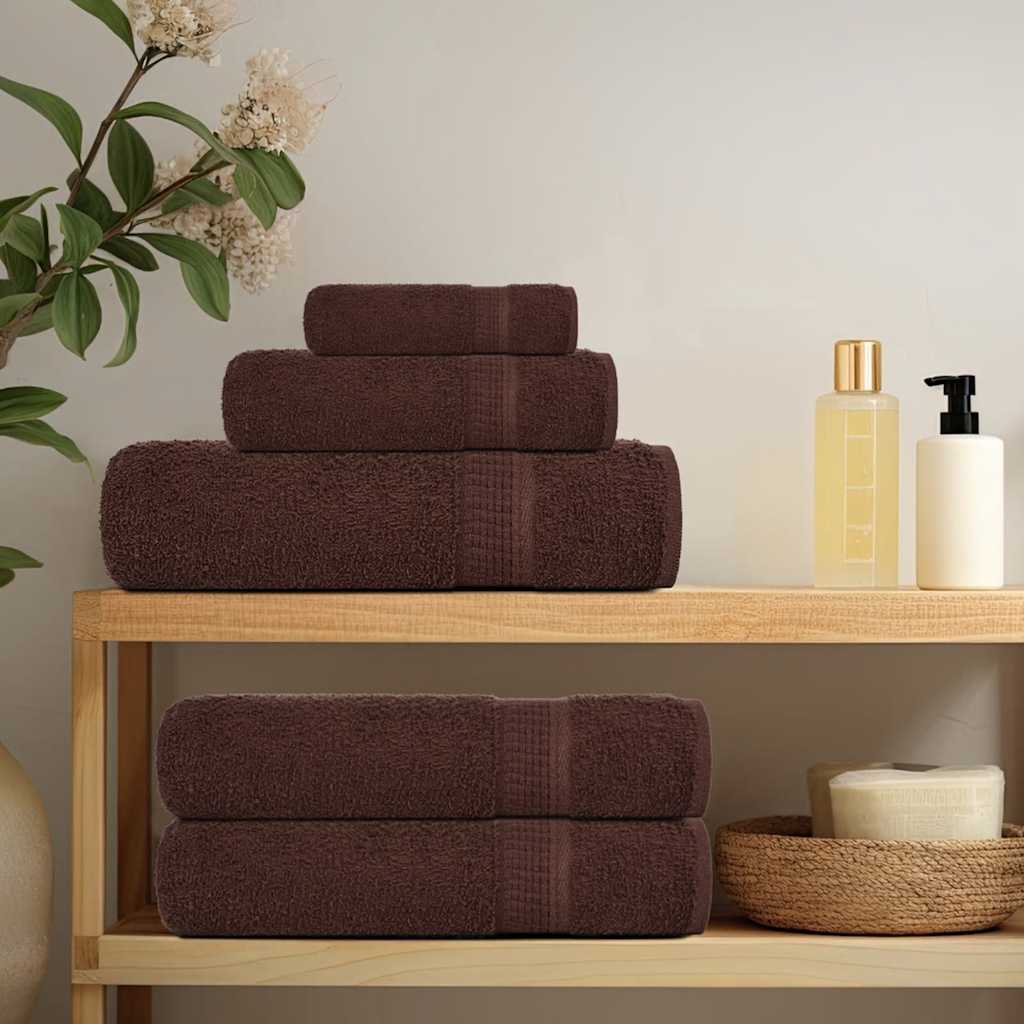 Vidaxx serviettes de sauna 10 pièces 80x200 cm 360 g m² 100% coton marron