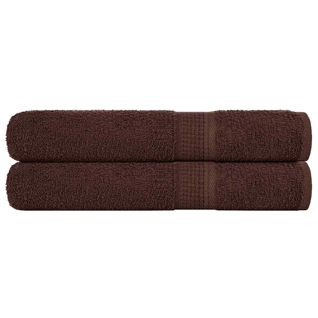 Vidaxx serviettes 2 pcs 100x200 cm 360 g m² 100% coton marron