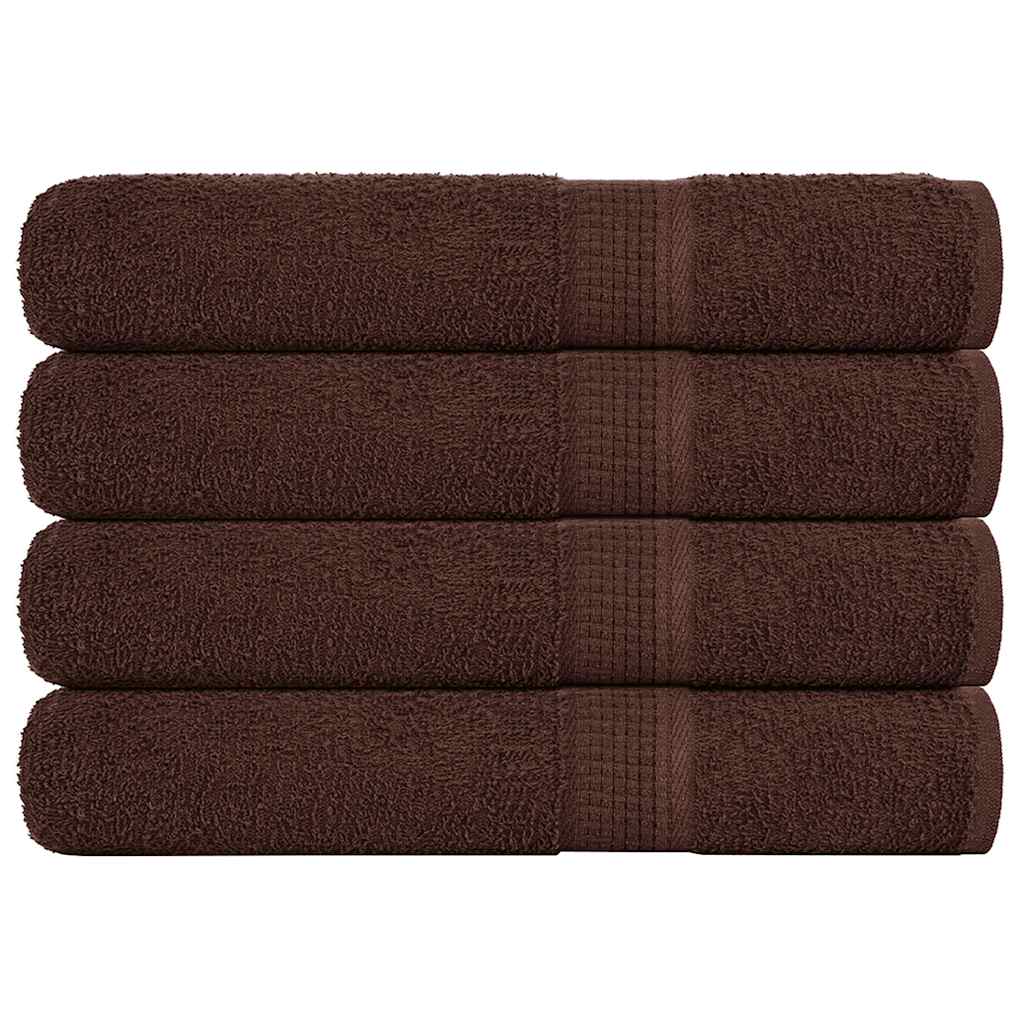Vidaxx serviettes 4 pcs 100x200 cm 360 g m² 100% coton marron