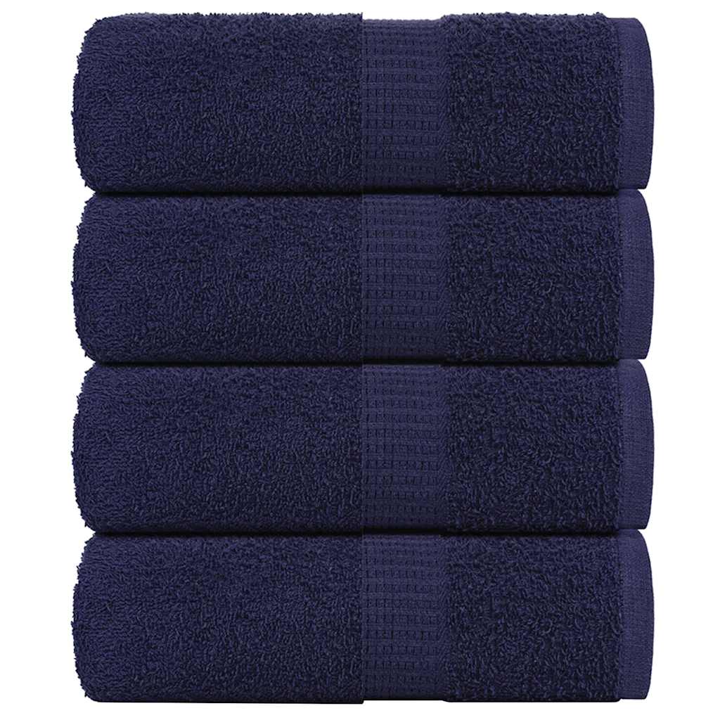 Vidaxx débarbouillettes 4 pièces grenouille bleu marine 30x30 cm 100% coton