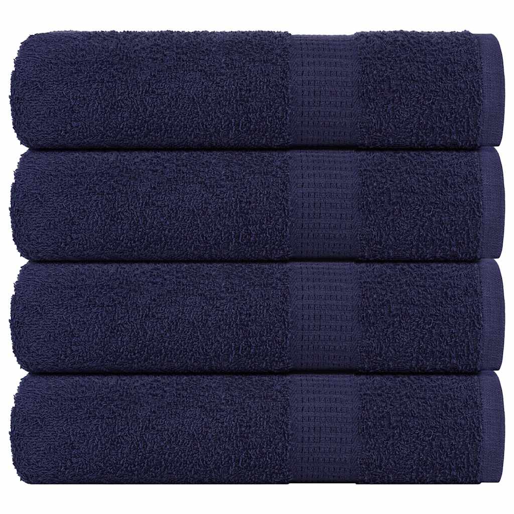 Vidaxx serviettes 4 pcs 50x100 cm 360 g m² 100% coton bleu marine