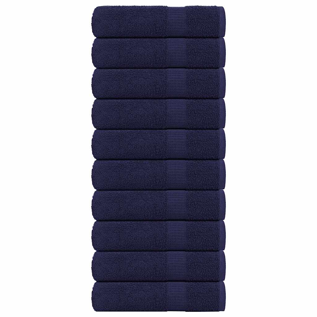 Vidaxx serviettes 10 pcs 50x100 cm 360 g m² 100% coton bleu marine