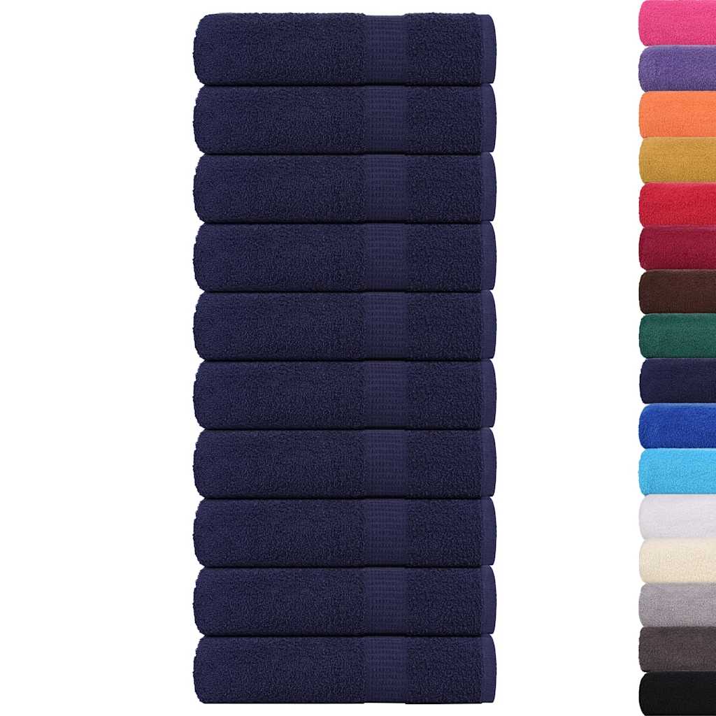 Vidaxx serviettes 10 pcs 50x100 cm 360 g m² 100% coton bleu marine