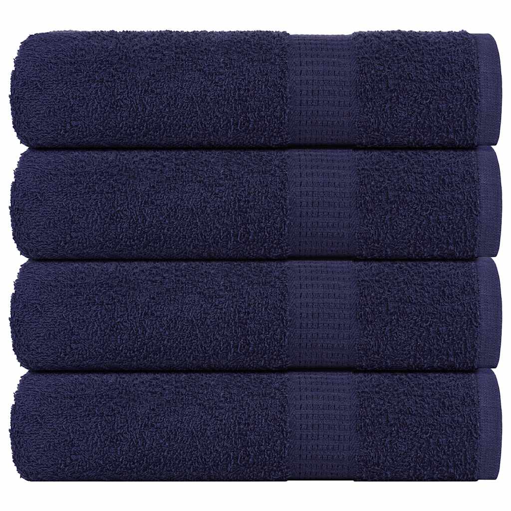 Vidaxx serviettes de douche 4 pcs 70x140cm 360 g m² 100% coton bleu marine