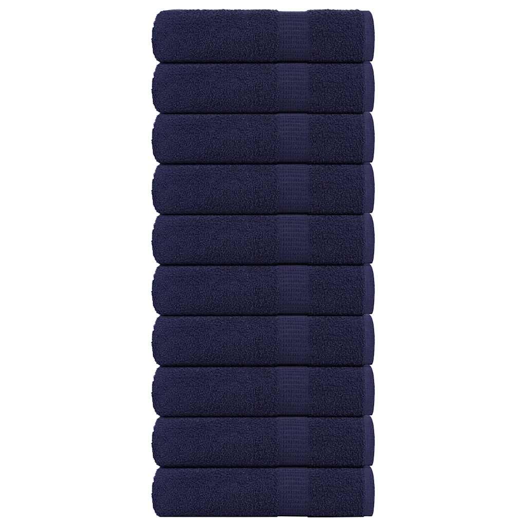 Vidaxx serviettes de douche 10 pcs 70x140cm 360g m² 100% coton bleu marine
