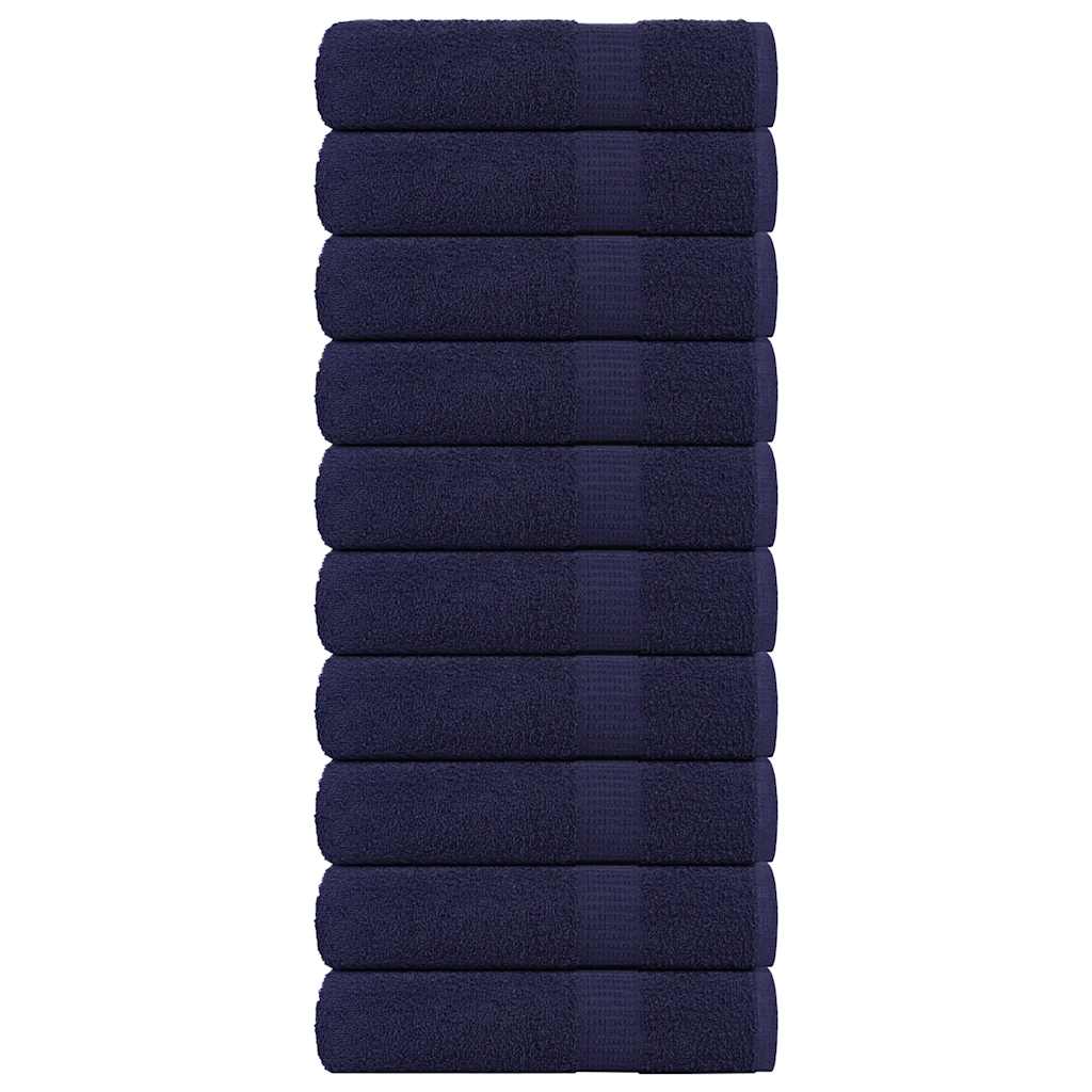 Vidaxx serviettes de bain 10 pcs 100x150 cm 360 g m² 100% coton bleu marine