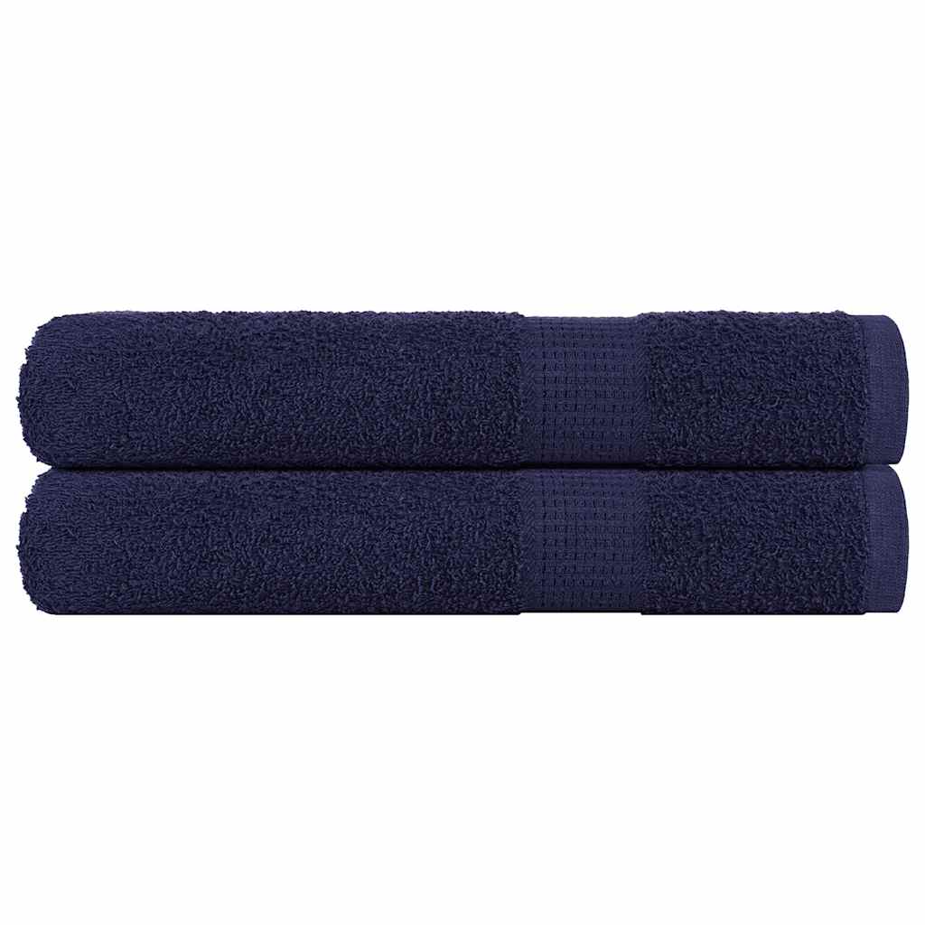 Vidaxx serviettes de sauna 2 pcs 80x200 cm 360 g m² 100% coton bleu marine