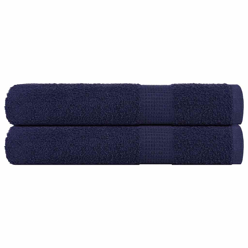 Vidaxx serviettes 2 pcs 100x200 cm 360 g m² 100% coton bleu marine