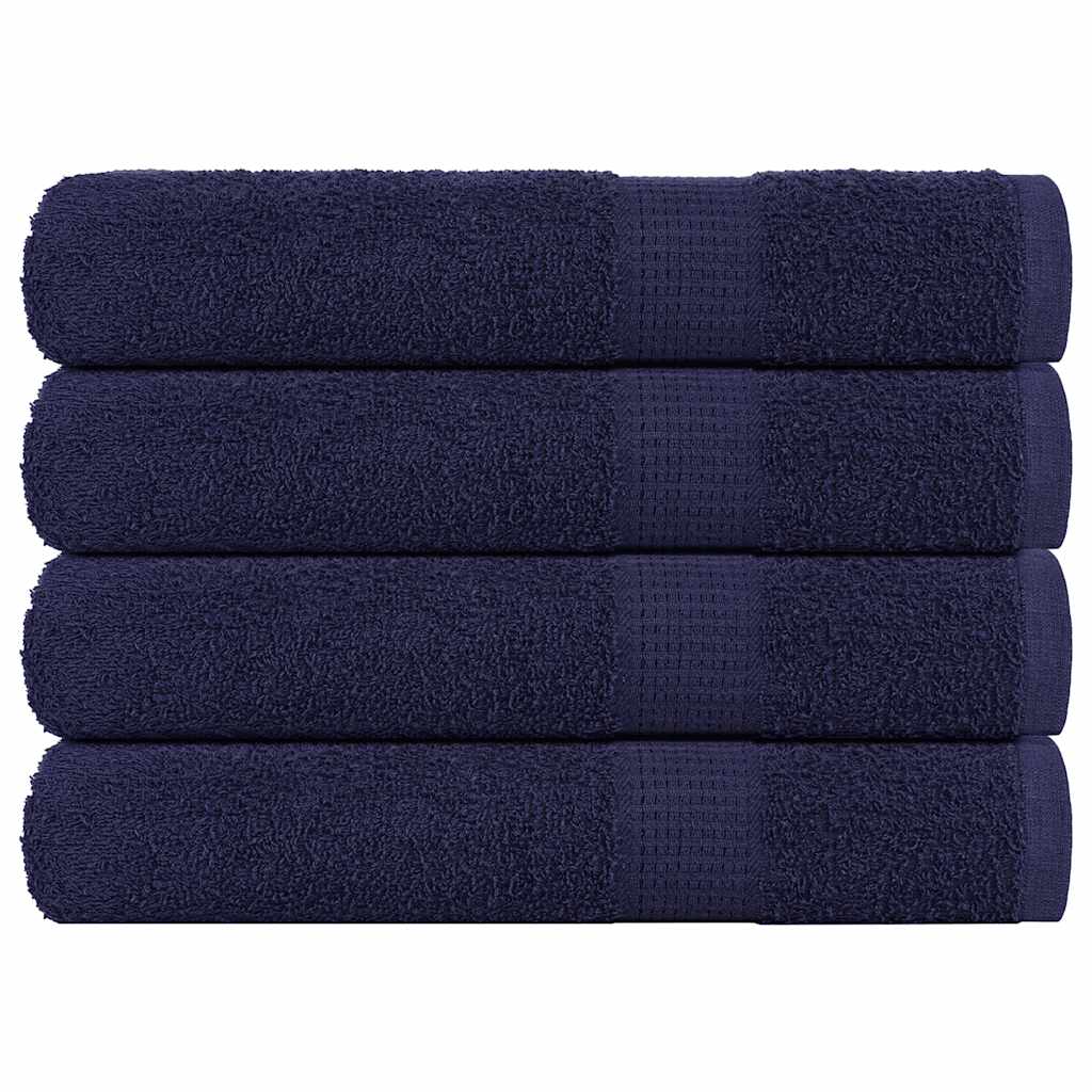 Vidaxx serviettes 4 pcs 100x200 cm 360 g m² 100% coton bleu marine