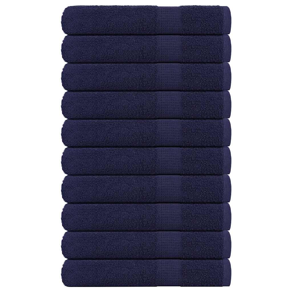 Vidaxx serviettes 10 pcs 100x200 cm 360 g m² 100% coton bleu marine