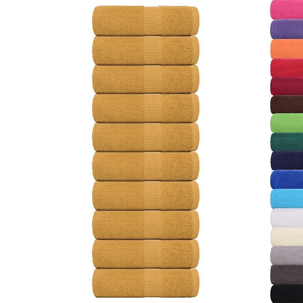 Vidaxx débarbouillettes 10 pièces grenouille or 30x30 cm 100% coton