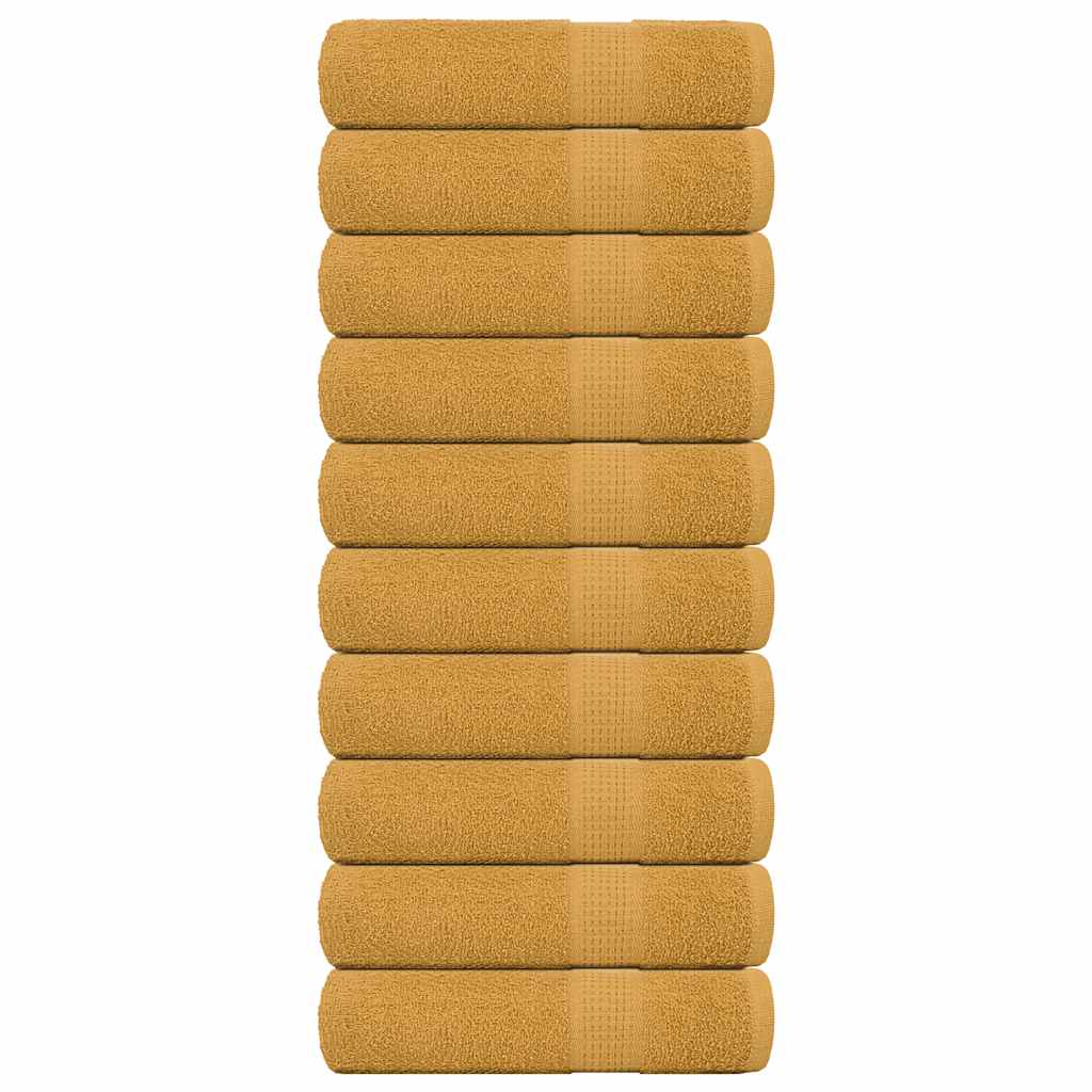 Serviettes Vidaxx 10 pcs 50x100 cm 360 g m² 100% coton doré