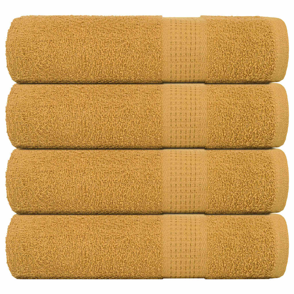 Vidaxx serviettes de douche 4 pcs 70x140cm 360 g m² 100% coton doré
