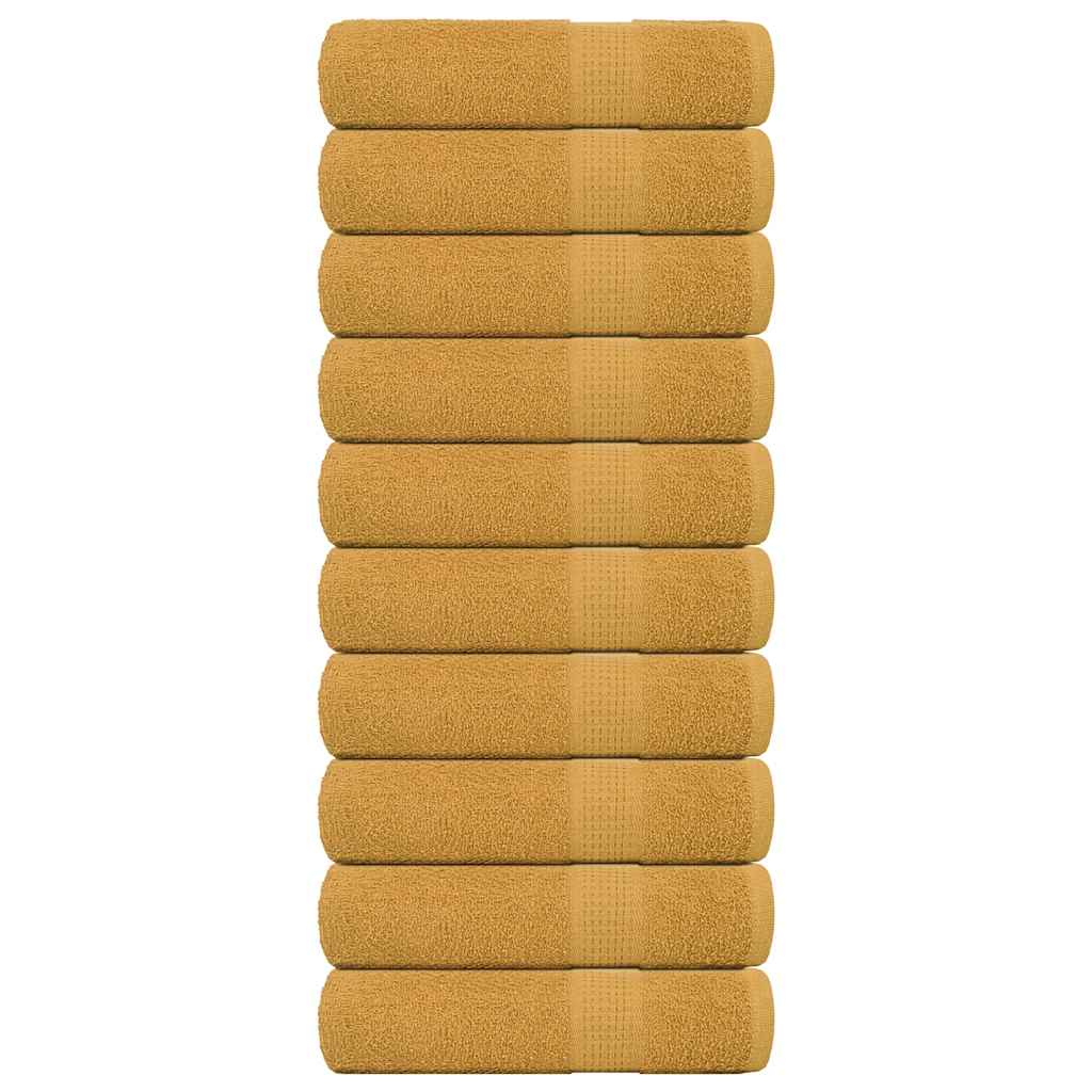 Vidaxx serviettes de douche 10 pcs 70x140cm 360g m² 100% coton doré