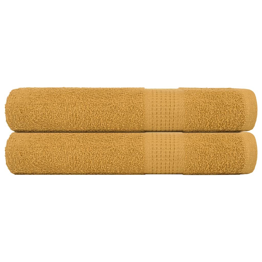 Vidaxx serviettes de sauna 2 pcs 80x200 cm 360 g m² 100% coton doré
