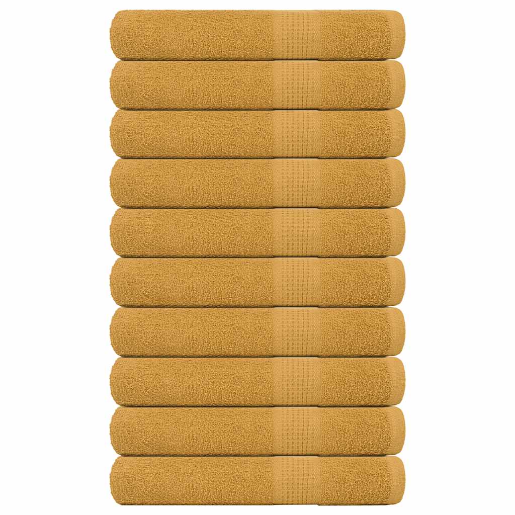 Vidaxx serviettes de sauna 10 pcs 80x200cm 360 g m² 100% coton doré
