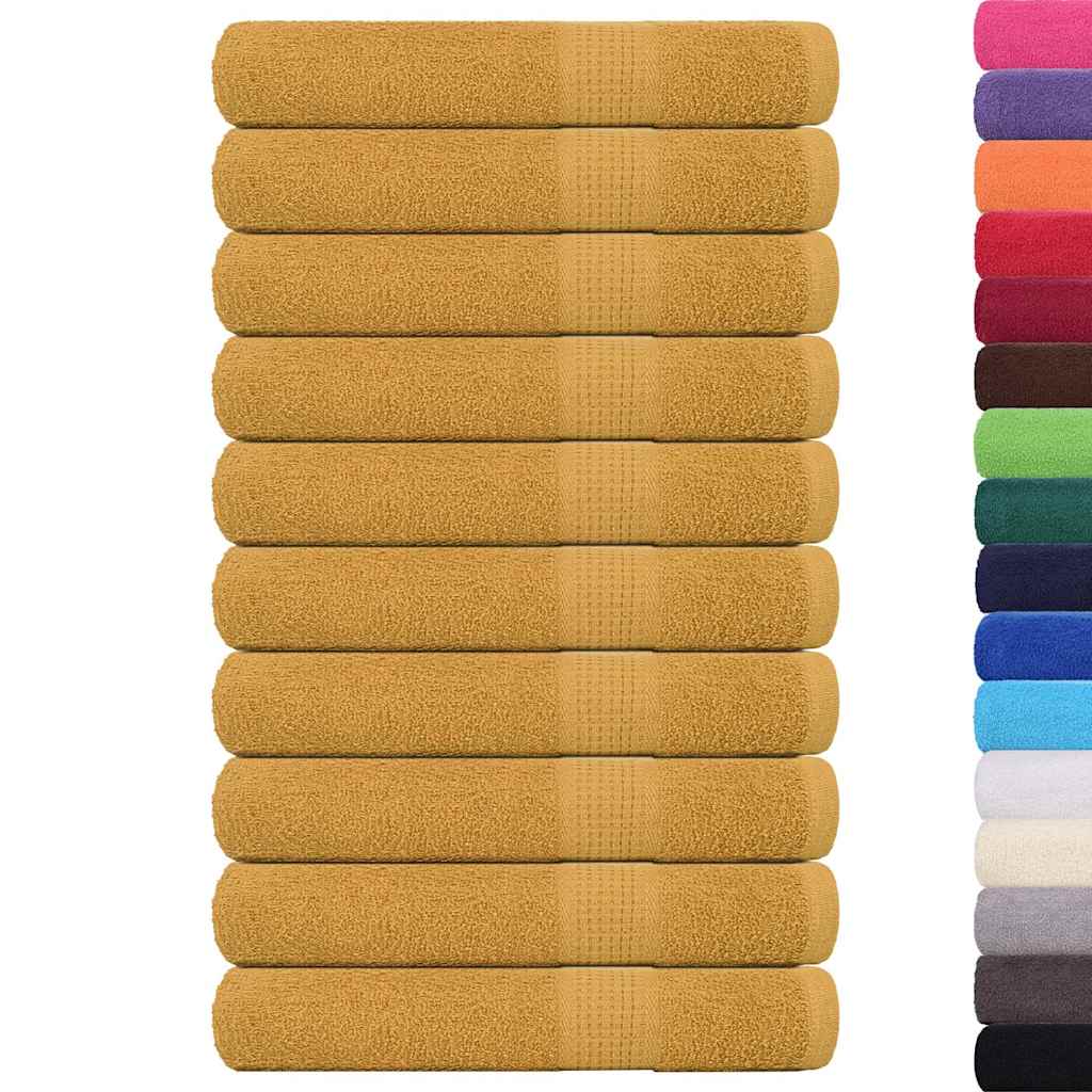 Vidaxx serviettes de sauna 10 pcs 80x200cm 360 g m² 100% coton doré