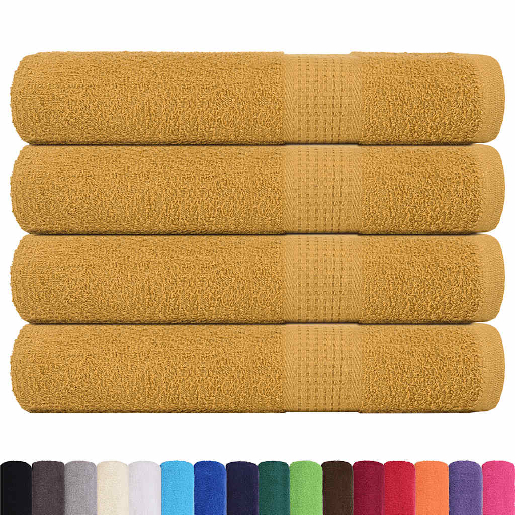 Vidaxx serviettes 4 pcs 100x200 cm 360 g m² 100% coton doré