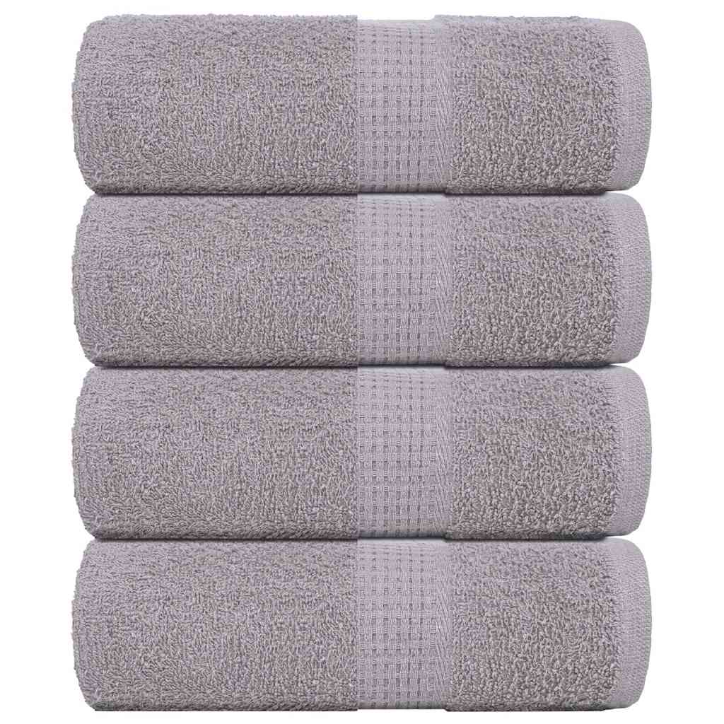 Vidaxx débarbouillettes 4 pièces grenouille gris 30x30 cm 100% coton