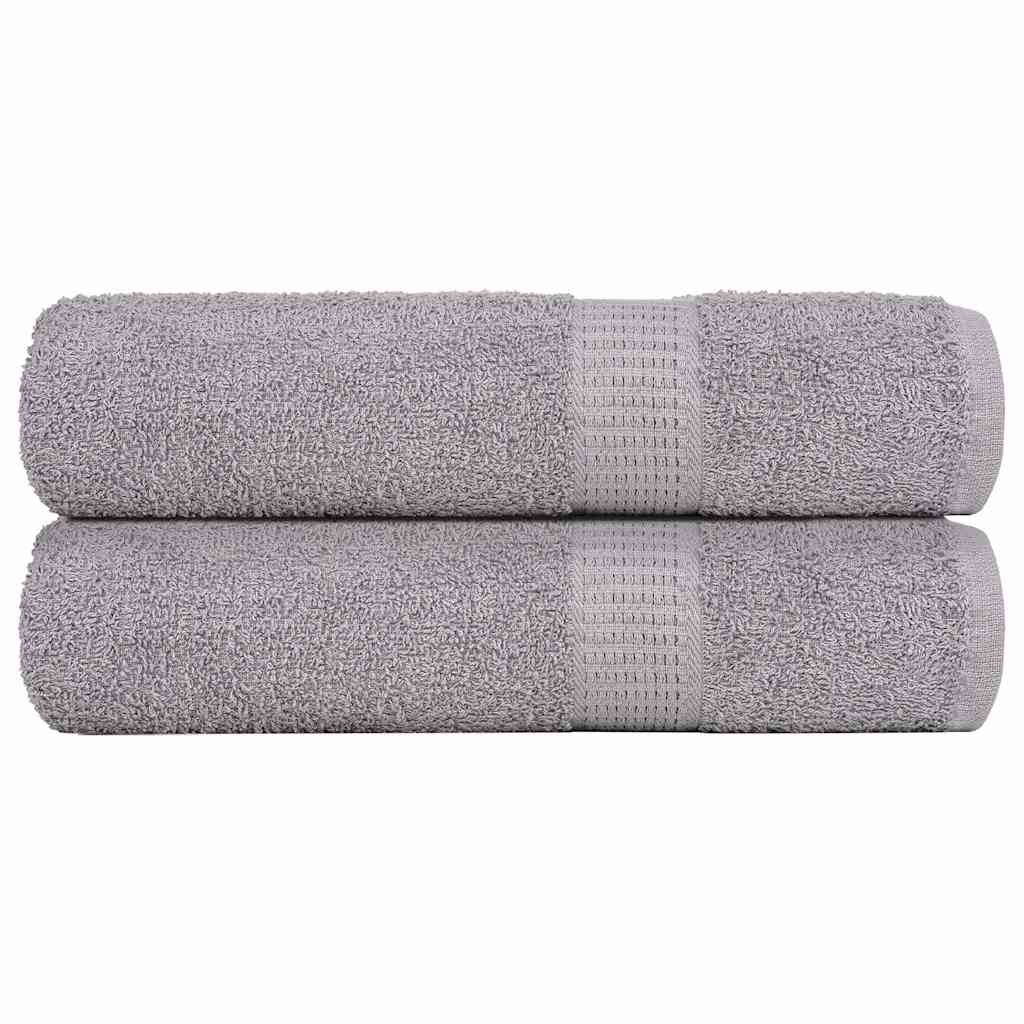 Vidaxx serviettes de douche 2 pcs 70x140 cm 360 g m² 100% coton gris