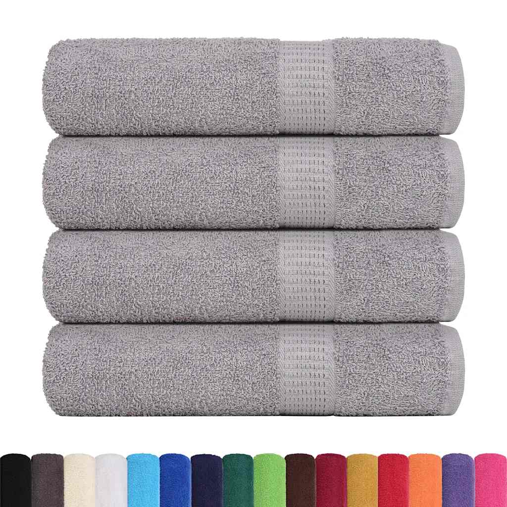 Vidaxx serviettes de bain 4 pcs 100x150 cm 360 g m² 100% coton gris