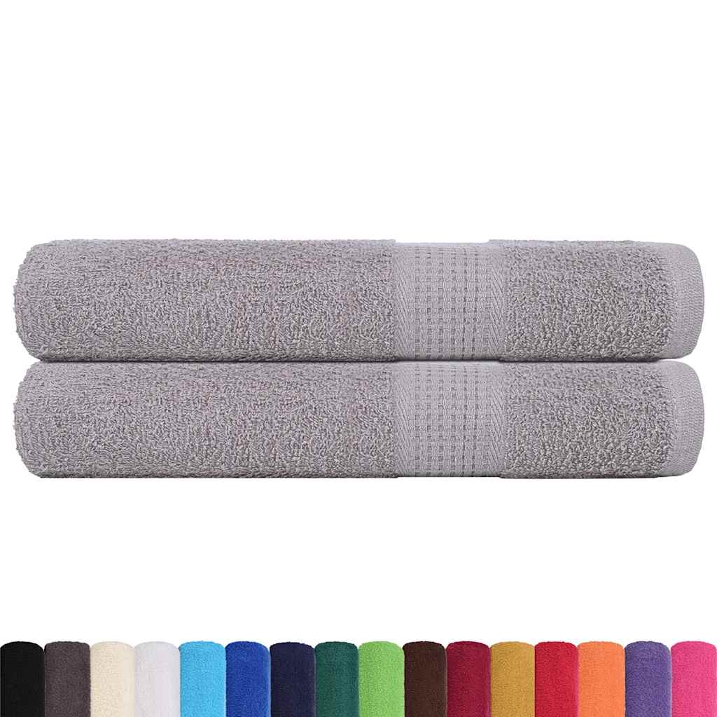 Vidaxx serviettes de sauna 2 pcs 80x200 cm 360 g m² 100% coton gris