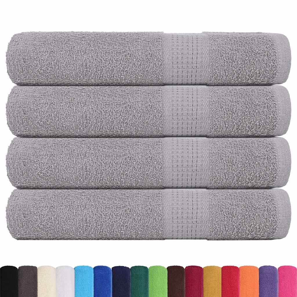 Vidaxx serviettes de sauna 4 pcs 80x200 cm 360 g m² 100% coton gris