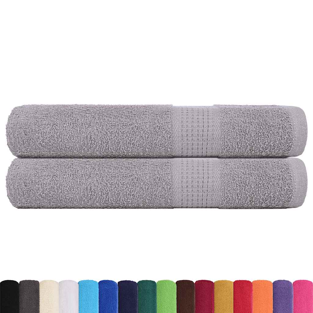 Vidaxx serviettes 2 pcs 100x200 cm 360 g m² 100% coton gris