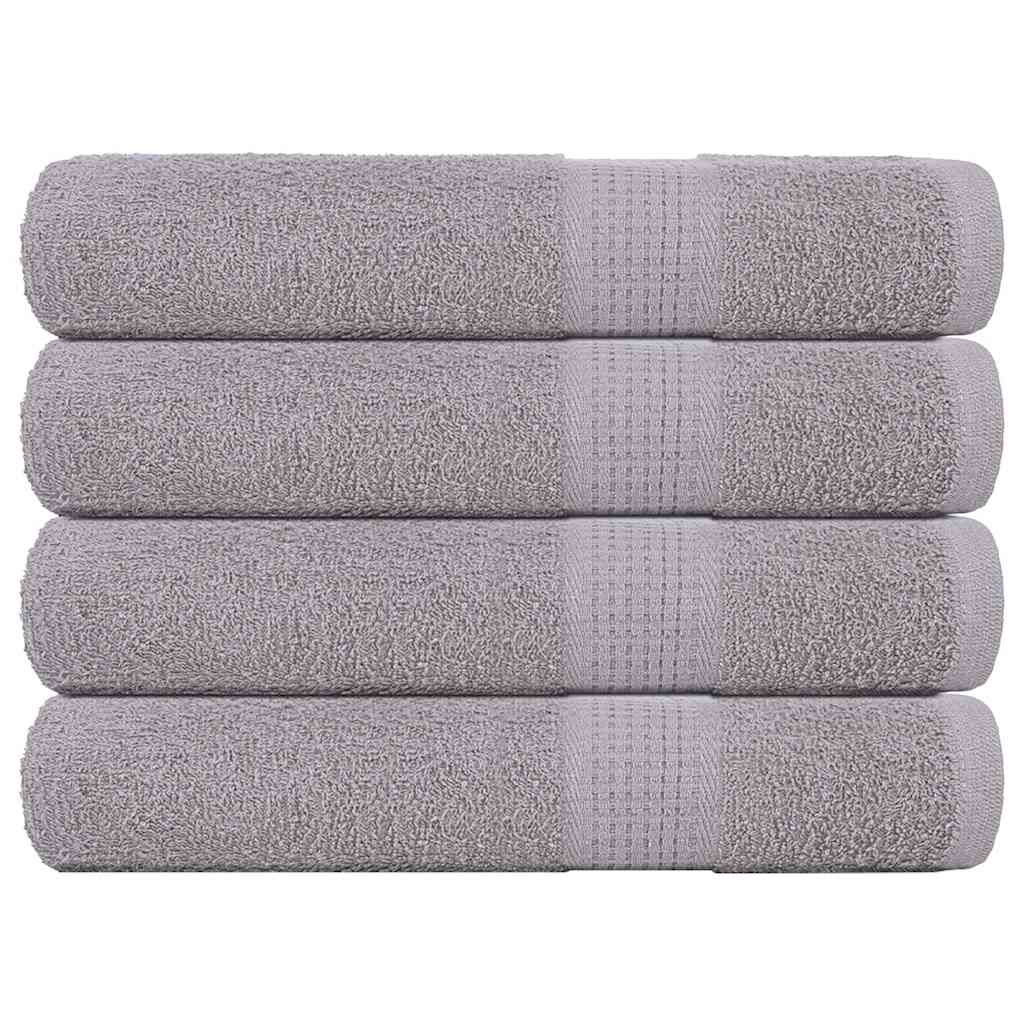 Vidaxx serviettes 4 pcs 100x200 cm 360 g m² 100% coton gris
