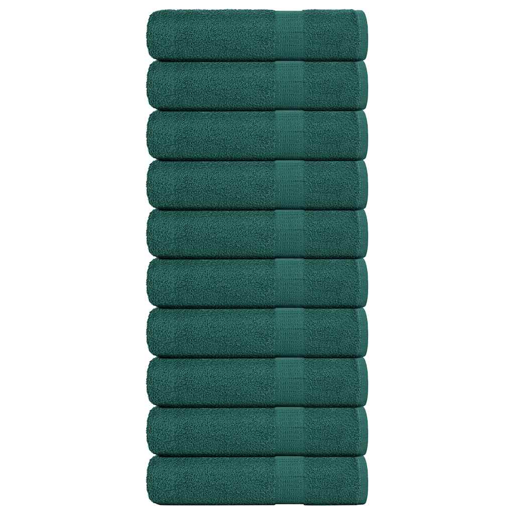 Vidaxx serviettes 10 pcs 50x100 cm 360 g m² 100% coton vert