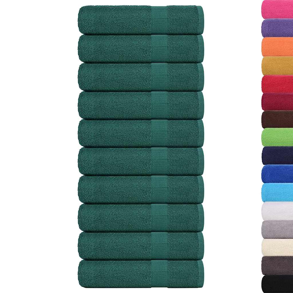 Vidaxx serviettes 10 pcs 50x100 cm 360 g m² 100% coton vert