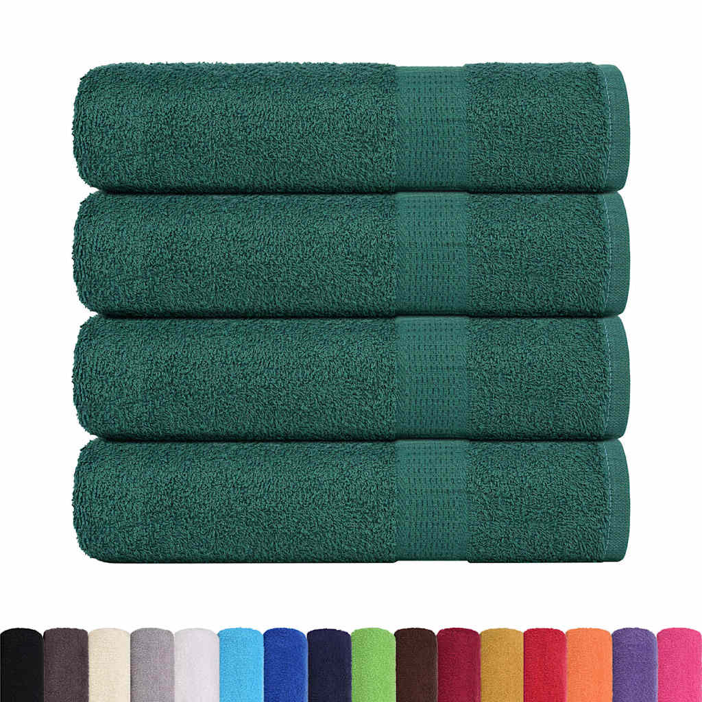 Vidaxx serviettes de douche 4 pcs 70x140 cm 360 g m² 100% coton vert