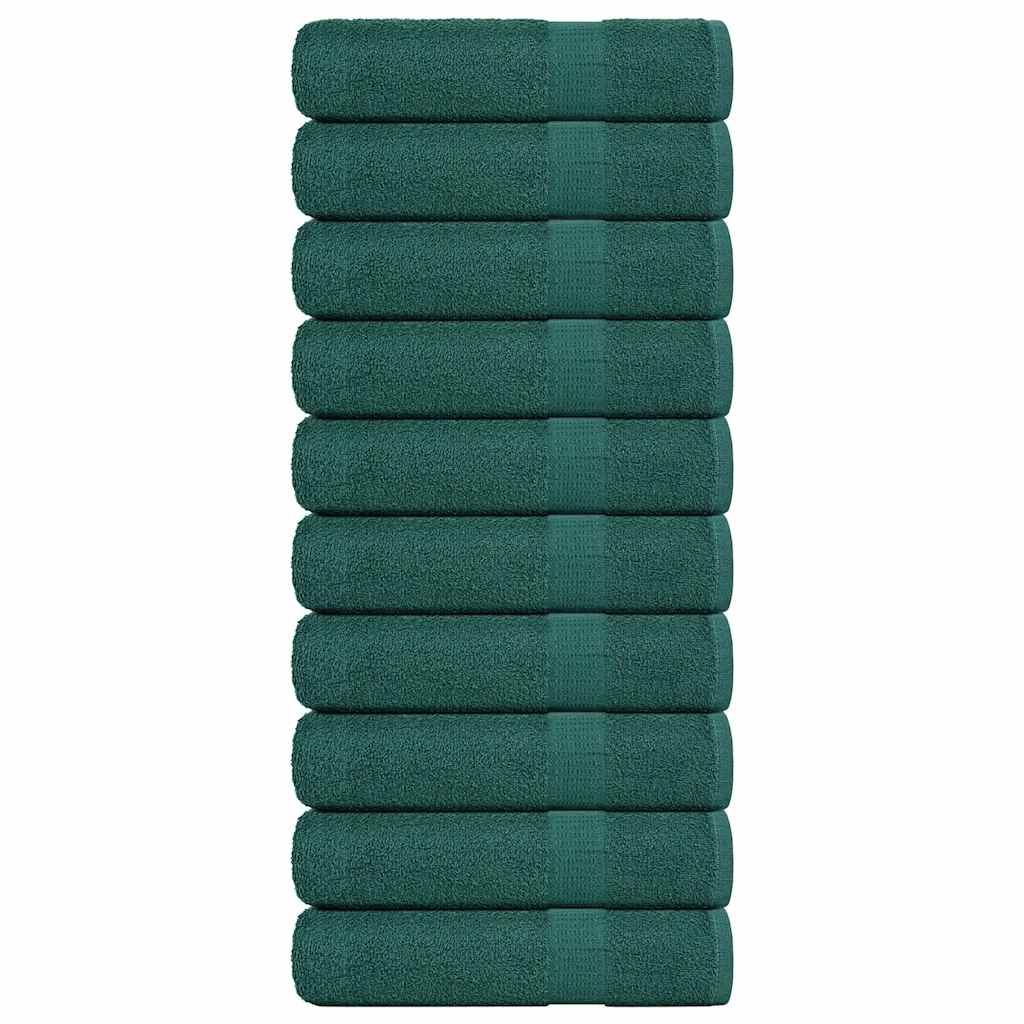 Vidaxx serviettes de douche 10 pcs 70x140 cm 360 g m² 100% coton vert