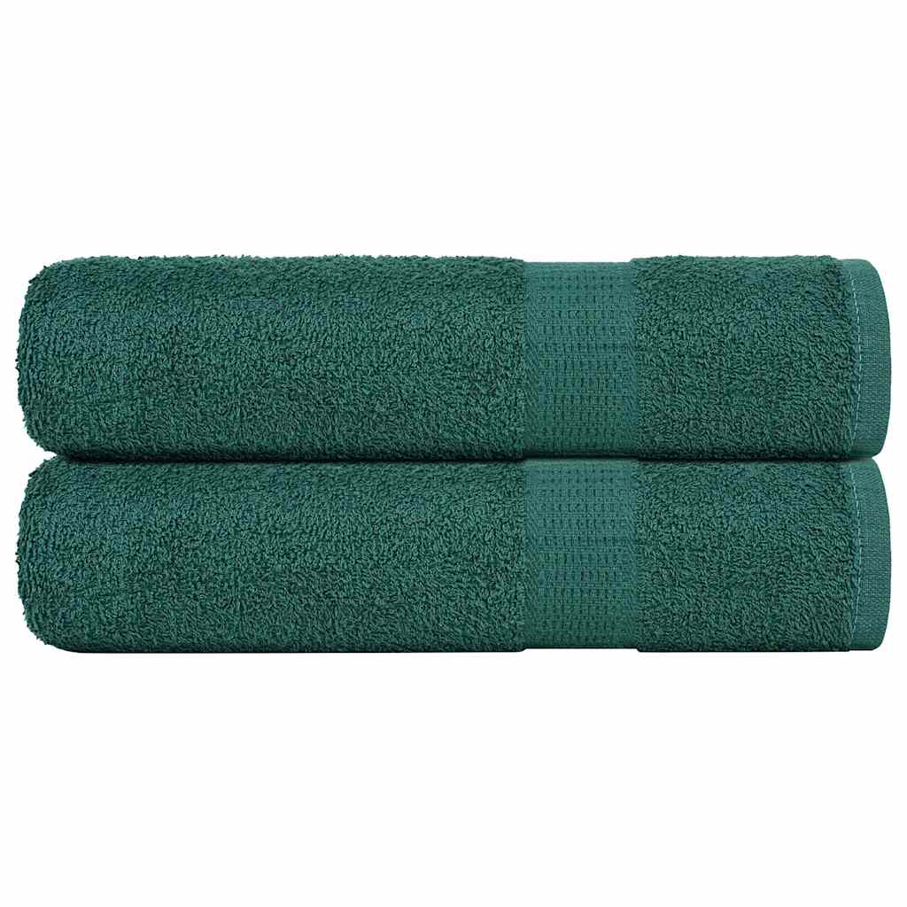 Vidaxx serviettes de bain 2 pcs 100x150 cm 360 g m² 100% coton vert
