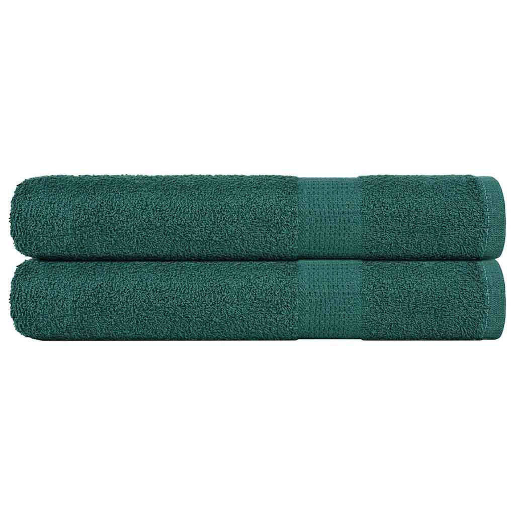 Vidaxx serviettes 2 pcs 100x200 cm 360 g m² 100% coton vert