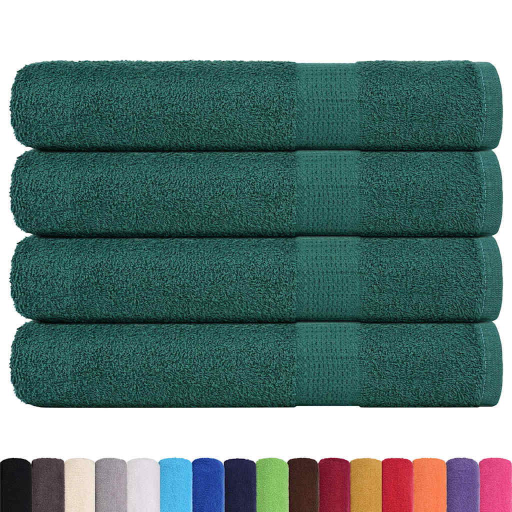 Vidaxx serviettes 4 pcs 100x200 cm 360 g m² 100% coton vert
